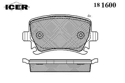 Комплект тормозных колодок, дисковый тормоз ICER купить