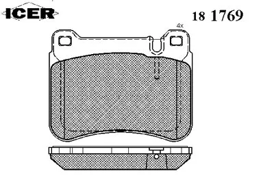 Комплект тормозных колодок, дисковый тормоз ICER купить
