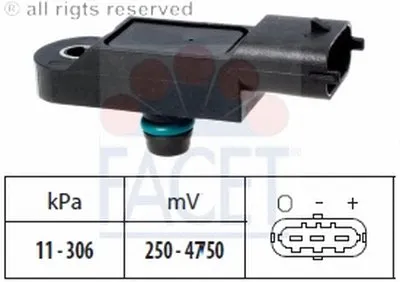 Датчик давления воздуха, высотный корректор; Датчик, давление во впускном газопроводе FACET купить