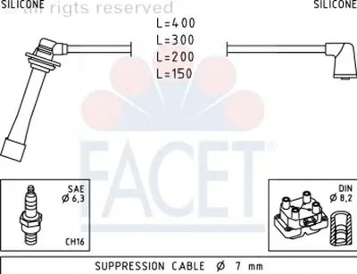Комплект проводов зажигания FACET купить