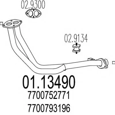Труба выхлопного газа MTS купить