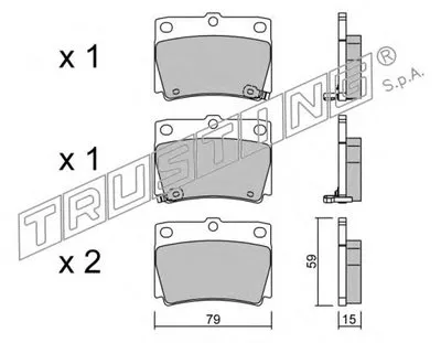 Комплект тормозных колодок, дисковый тормоз TRUSTING купить