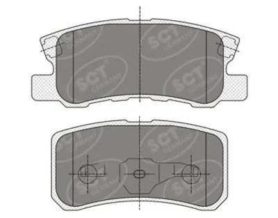 Комплект тормозных колодок, дисковый тормоз SCT Germany купить