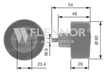 Паразитный / Ведущий ролик, зубчатый ремень FLENNOR купить
