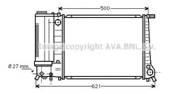 Радиатор, охлаждение двигателя AVA QUALITY COOLING купить