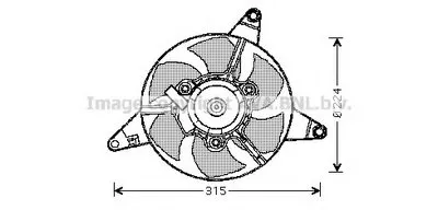 Вентилятор, охлаждение двигателя AVA QUALITY COOLING купить