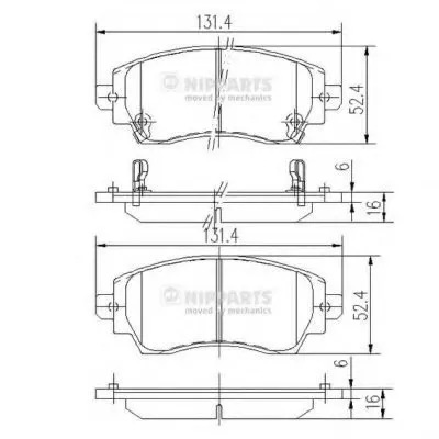Комплект тормозных колодок, дисковый тормоз NIPPARTS купить