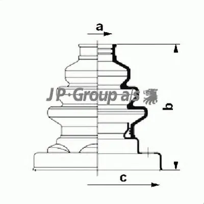 Комплект пылника, приводной вал QH JP GROUP купить
