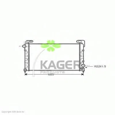 Радиатор, охлаждение двигателя KAGER купить