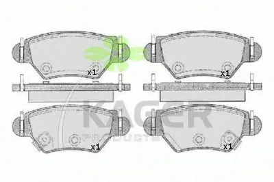 Комплект тормозных колодок, дисковый тормоз KAGER купить
