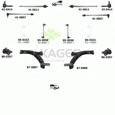 Подвеска колеса KAGER купить