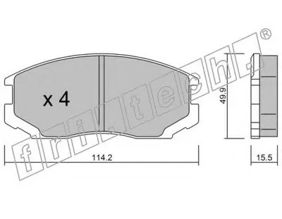 Комплект тормозных колодок, дисковый тормоз fri.tech. купить
