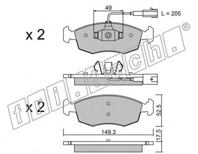 Комплект тормозных колодок, дисковый тормоз fri.tech. купить