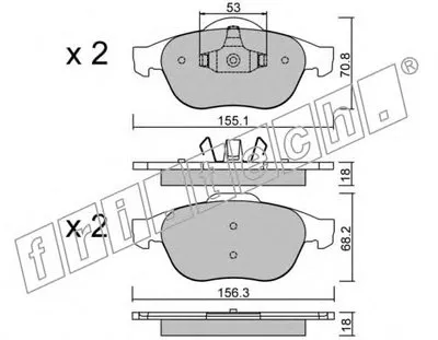 Комплект тормозных колодок, дисковый тормоз fri.tech. купить