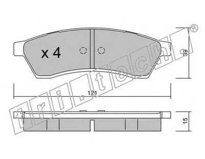 Комплект тормозных колодок, дисковый тормоз fri.tech. купить