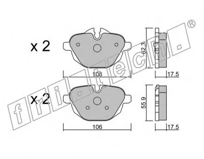 Комплект тормозных колодок, дисковый тормоз fri.tech. купить