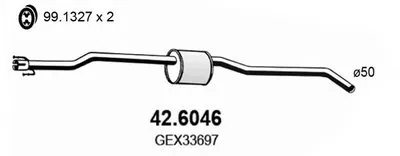 Средний глушитель выхлопных газов ASSO купить