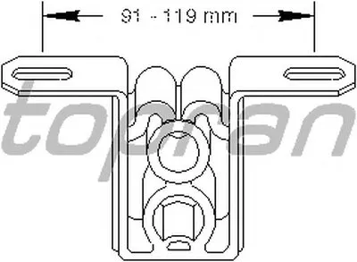 Кронштейн, глушитель TOPRAN купить