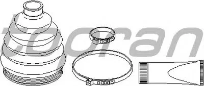 Комплект пылника, приводной вал TOPRAN купить