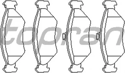 Комплект тормозных колодок, дисковый тормоз TOPRAN купить