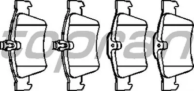 Комплект тормозных колодок, дисковый тормоз TOPRAN купить