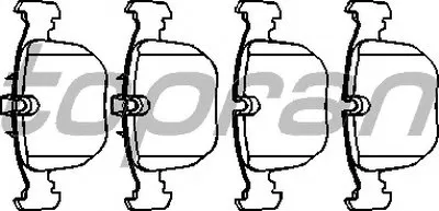 Комплект тормозных колодок, дисковый тормоз TOPRAN купить