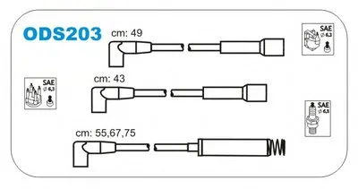 Комплект проводов зажигания JANMOR купить