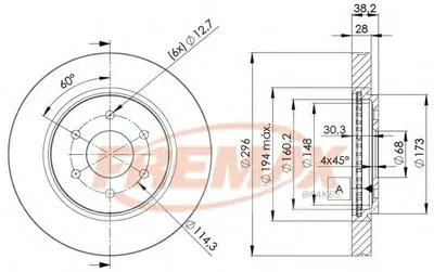 Тормозной диск Premium Carbon + FREMAX купить