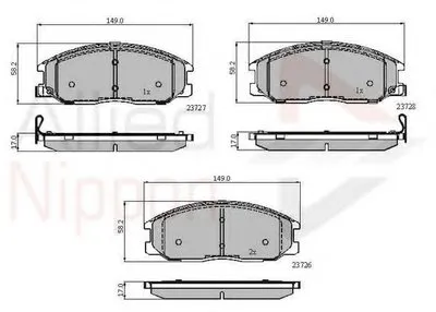 Комплект тормозных колодок, дисковый тормоз ANL Braking COMLINE купить
