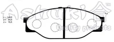 Комплект тормозных колодок, дисковый тормоз ASHUKI купить