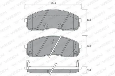 Комплект тормозных колодок, дисковый тормоз WEEN купить