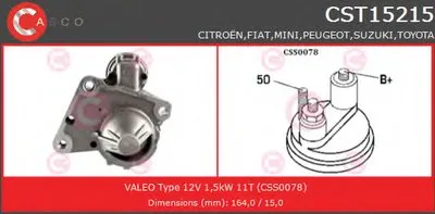 Стартер GENUINE SERIES CASCO купить