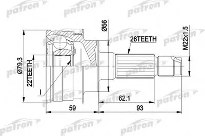 Шарнирный комплект, приводной вал PATRON купить