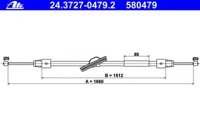 Трос, стояночная тормозная система ATE купить