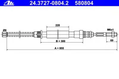Трос, стояночная тормозная система ATE купить