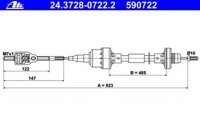 Тросик сцепления ATE купить