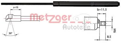 Газовая пружина, крышка багажник METZGER купить