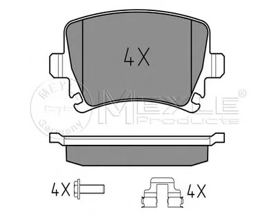 Комплект тормозных колодок, дисковый тормоз PLATINUM PAD MEYLE купить