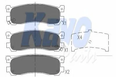 Комплект тормозных колодок, дисковый тормоз KAVO PARTS купить
