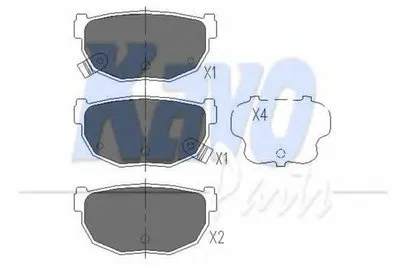 Комплект тормозных колодок, дисковый тормоз KAVO PARTS купить