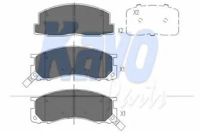 Комплект тормозных колодок, дисковый тормоз KAVO PARTS купить
