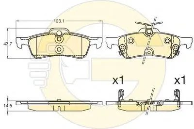 Комплект тормозных колодок, дисковый тормоз GIRLING купить