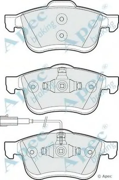 Комплект тормозных колодок, дисковый тормоз APEC braking купить