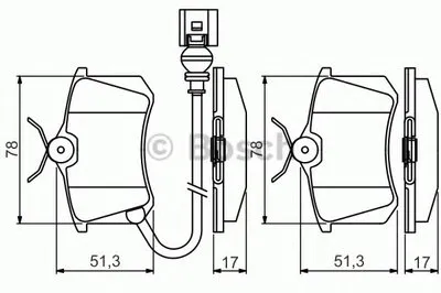 Комплект тормозных колодок, дисковый тормоз BOSCH купить