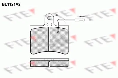 Комплект тормозных колодок, дисковый тормоз FTE купить