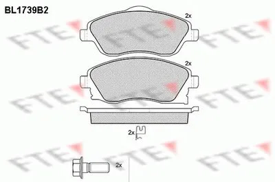 Комплект тормозных колодок, дисковый тормоз FTE купить
