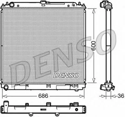 Радиатор, охлаждение двигателя DENSO купить