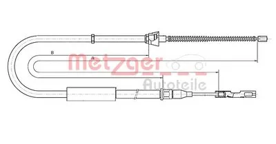 Трос, стояночная тормозная система COFLE METZGER купить