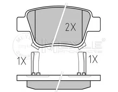 Комплект тормозных колодок, дисковый тормоз PLATINUM PAD MEYLE купить