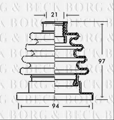 Пыльник, приводной вал BORG & BECK купить